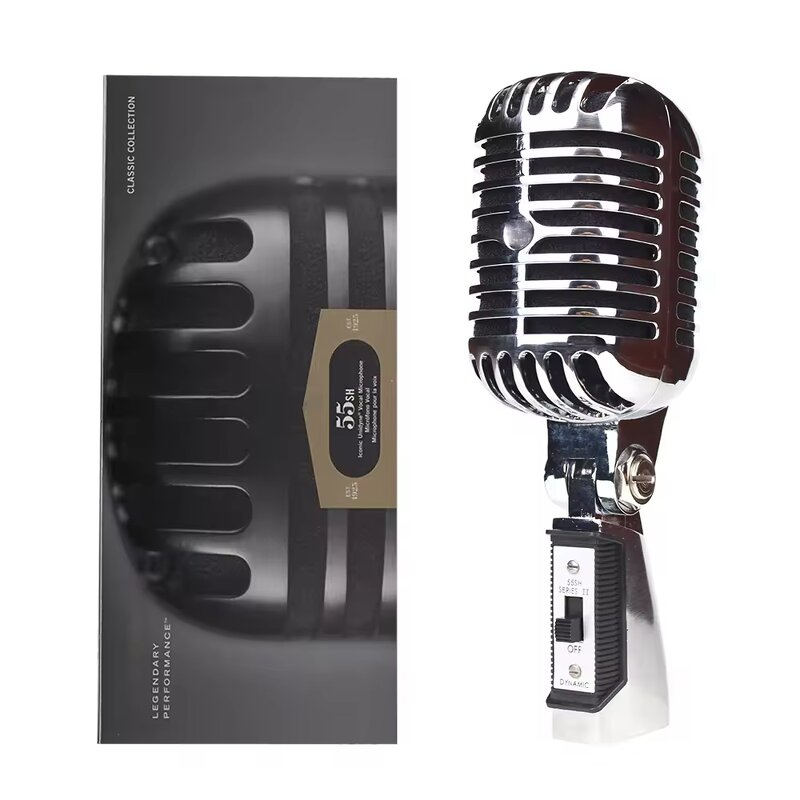 XLR Wired Microphone Supplier - 55SH Silver Universal Vocal for Podcasting