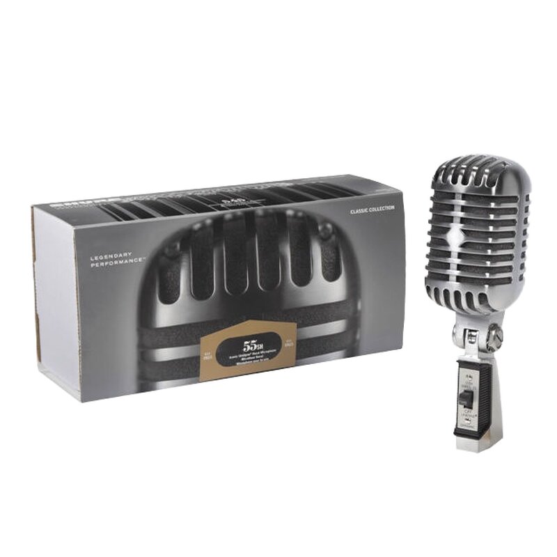 XLR Wired Microphone Supplier - 55SH Silver Universal Vocal for Podcasting