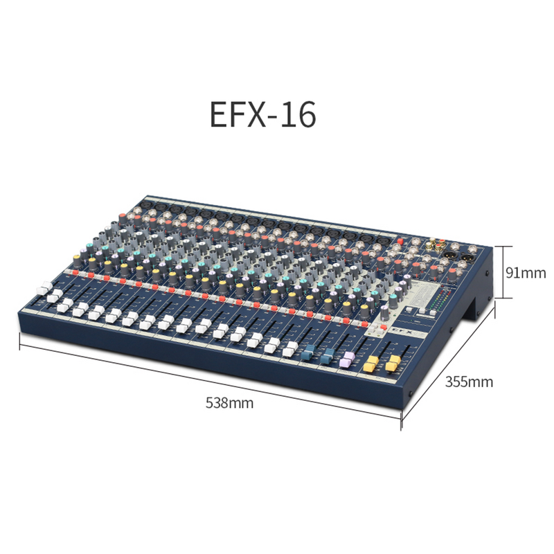 16-Channel Audio Mixer Factory - EFX16 Professional with Lexico Digital