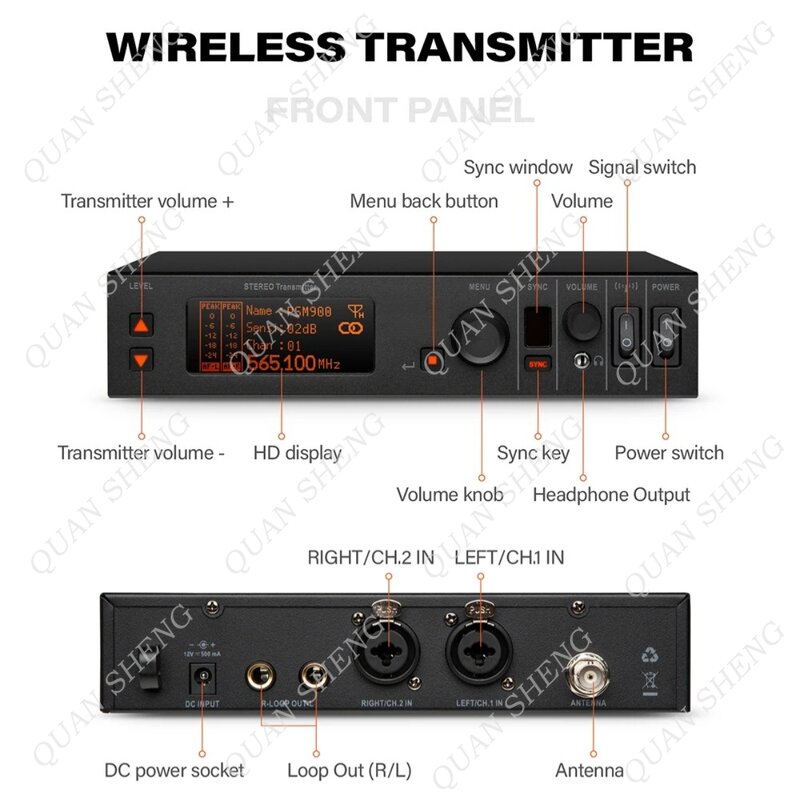 Stereo Wireless IEM System Factory - PSM900 Stage Return Bodypack Receiver