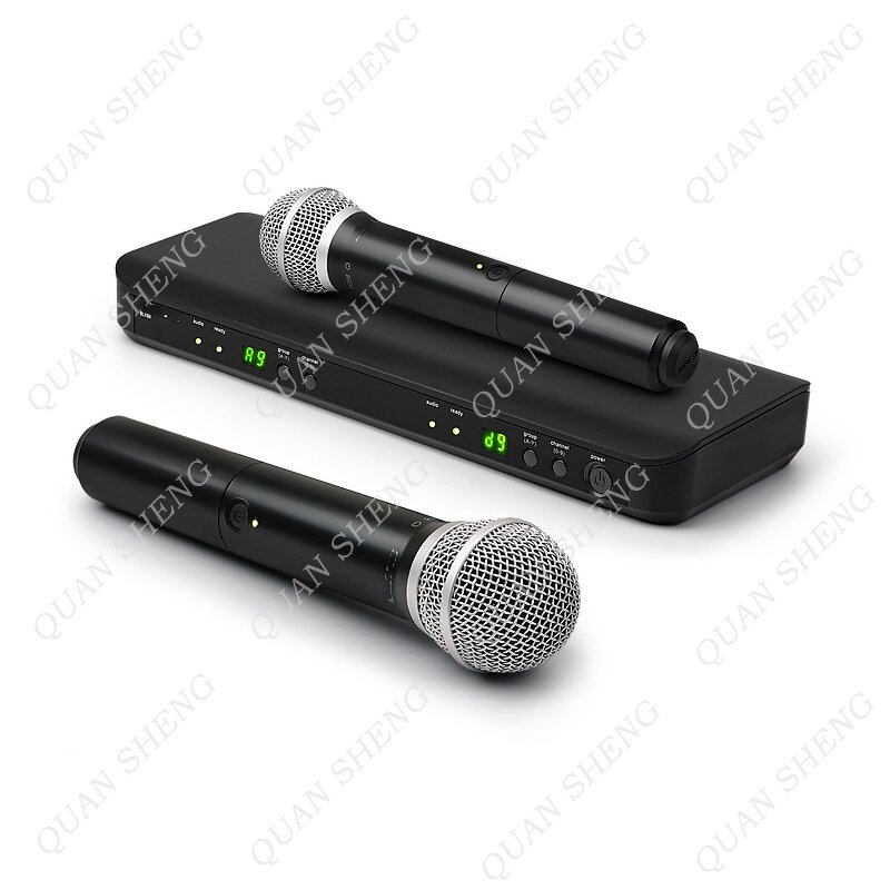 Dual Wireless Mic System Factory - Shur BLX288/PG58 Handheld Dynamic