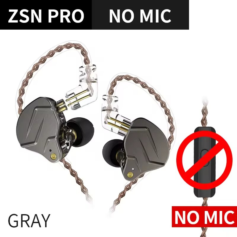 Metal Earphones Manufacturer - KZ ZSN Pro 3.5mm Wired Music Hybrid
