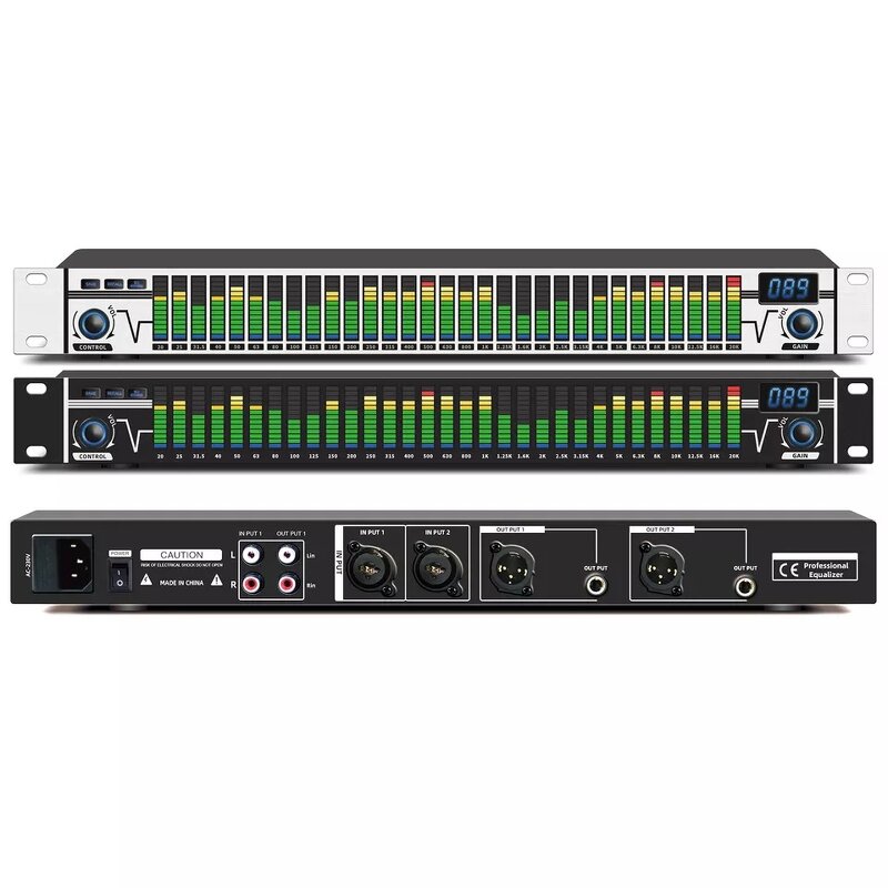 Digital Audio Equalizer Manufacturer - EQ-A31 Dual Channel Graphic Led