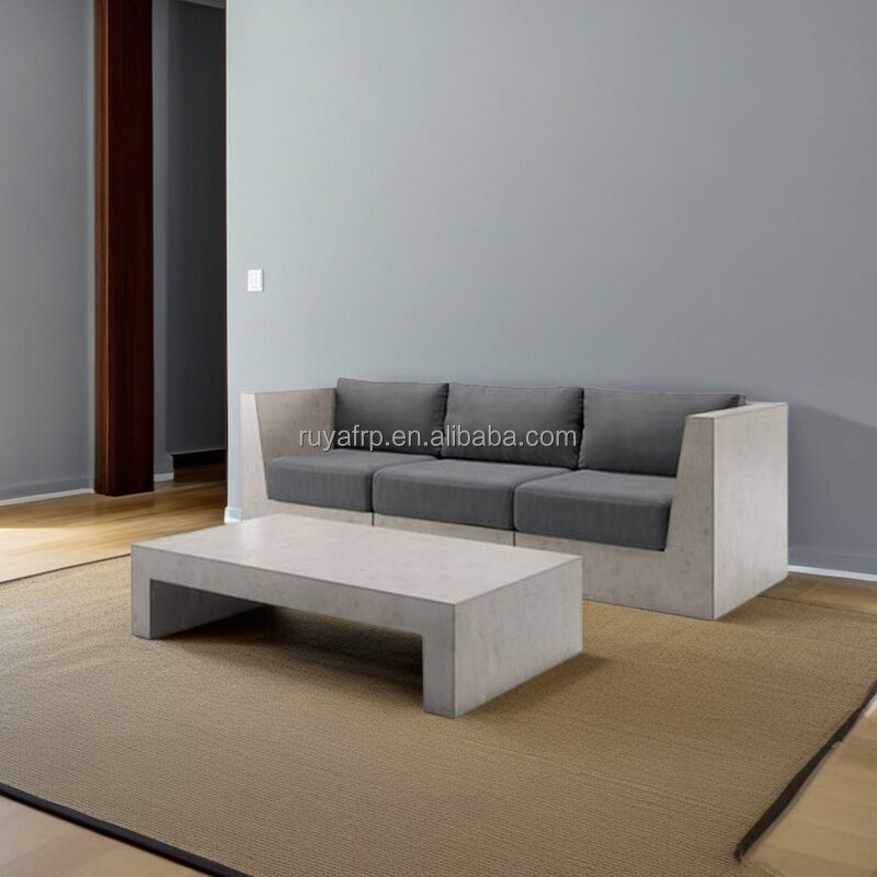 Cement Sofa Set Supplier - OEM Minimalist Design Convertible Coffee Table Comfortable Fabric Plastic Legs