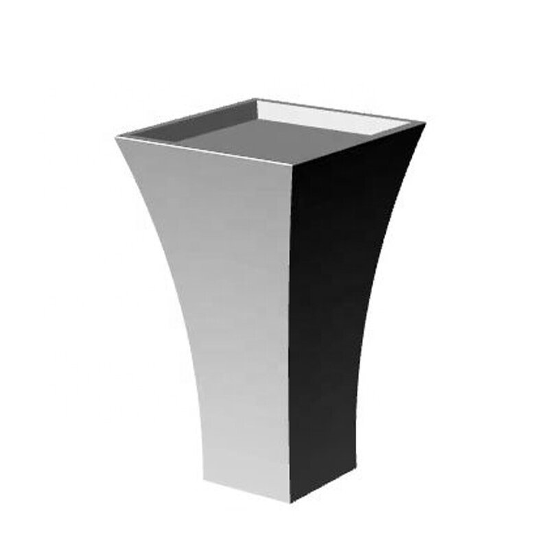 Fiberglass Planter Factory - OEM Perfect Quality Customizable Large Rectangular Model Garden Tree Planting