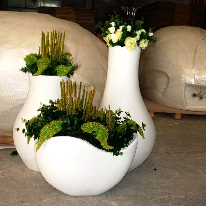 Fiberglass Pots Manufacturer - OEM RUYA Elegant Design for Interior Decoration