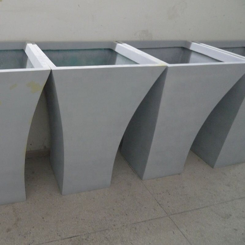 Fiberglass Planter Factory - OEM Perfect Quality Customizable Large Rectangular Model Garden Tree Planting