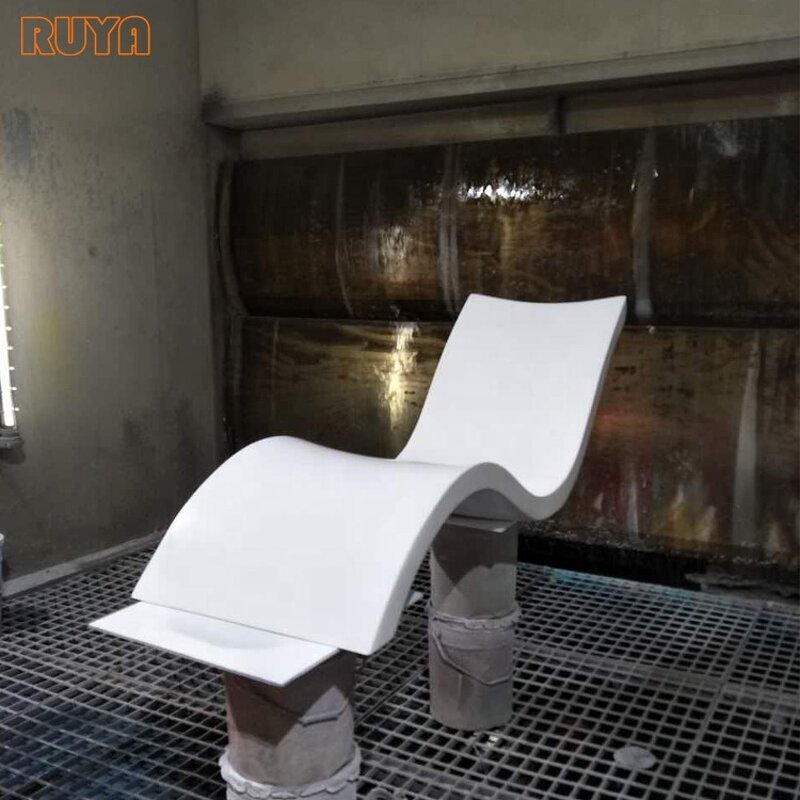 Outdoor Pool Lounger Supplier - OEM RUYA 30cm Depth Fiberglass Chaise with UV Protection Waterproof