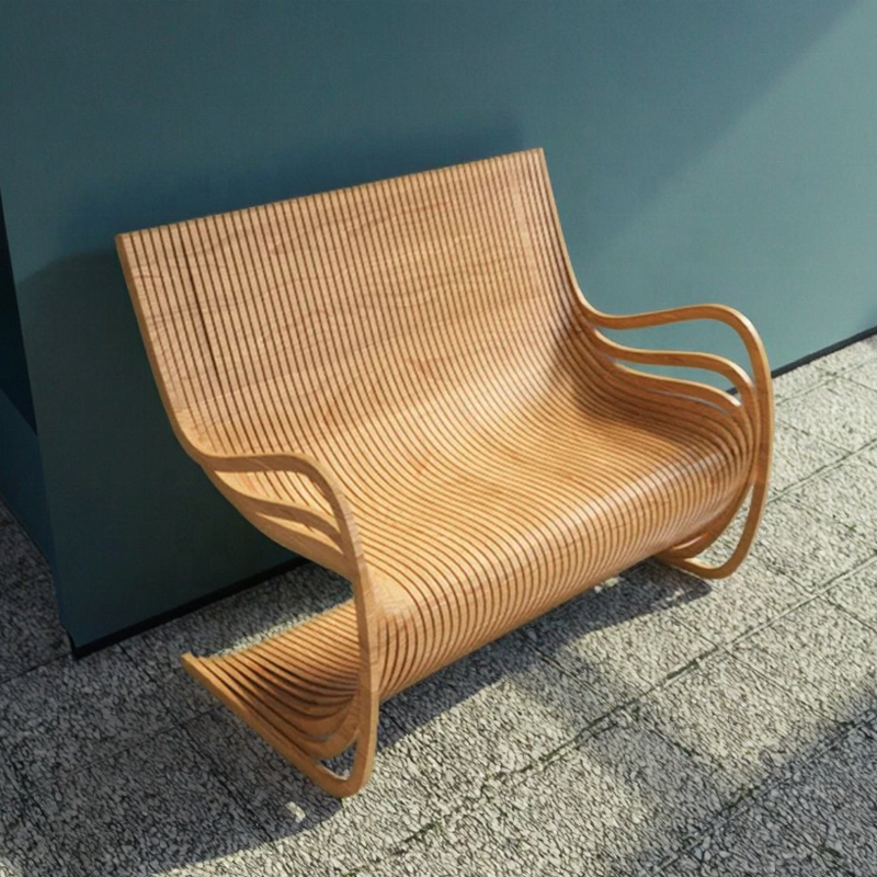 Reclining Sofa Factory - OEM Premium Modern Parametric Wavy Wood Ergonomic High Back for Hotels