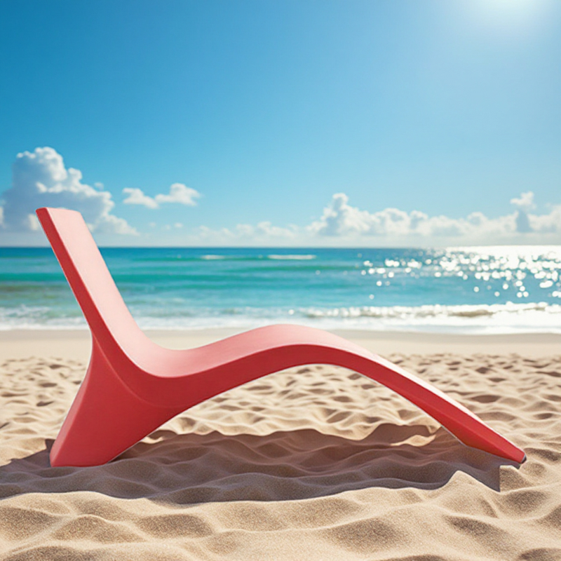Chaise Lounge Chair Manufacturer - OEM Modern Outdoor Wood Fiberglass Foldable Waterproof for Beach Hotel