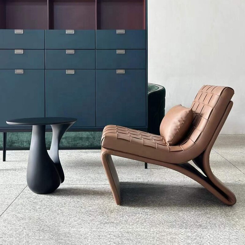 Side Table Manufacturer - OEM Custom FRP Black Special Shaped for Hotel Office Reception