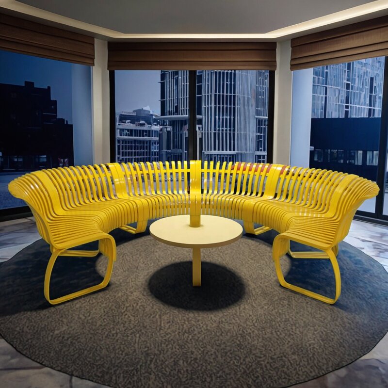 Modular Bench Manufacturer - OEM Durable Stainless Steel Backrest Modern for Hospital Hotel Train Station