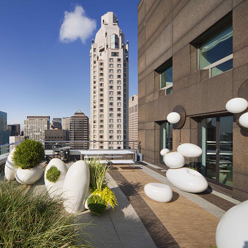 Terrace Planters Factory - OEM Outdoor Landscape Architecture Urbanism Art Shaped White Fiberglass Lighting