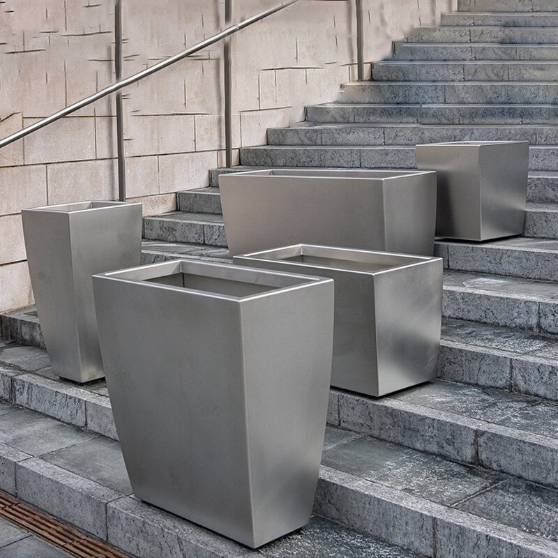 Stainless Steel Planter Box Manufacturer - OEM Rectangular Custom Dimensions Municipal Park Commercial Building Hospital