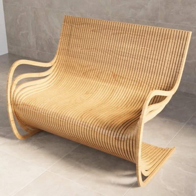 Reclining Sofa Factory - OEM Premium Modern Parametric Wavy Wood Ergonomic High Back for Hotels