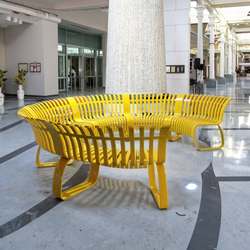 Modular Bench Manufacturer - OEM Durable Stainless Steel Backrest Modern for Hospital Hotel Train Station