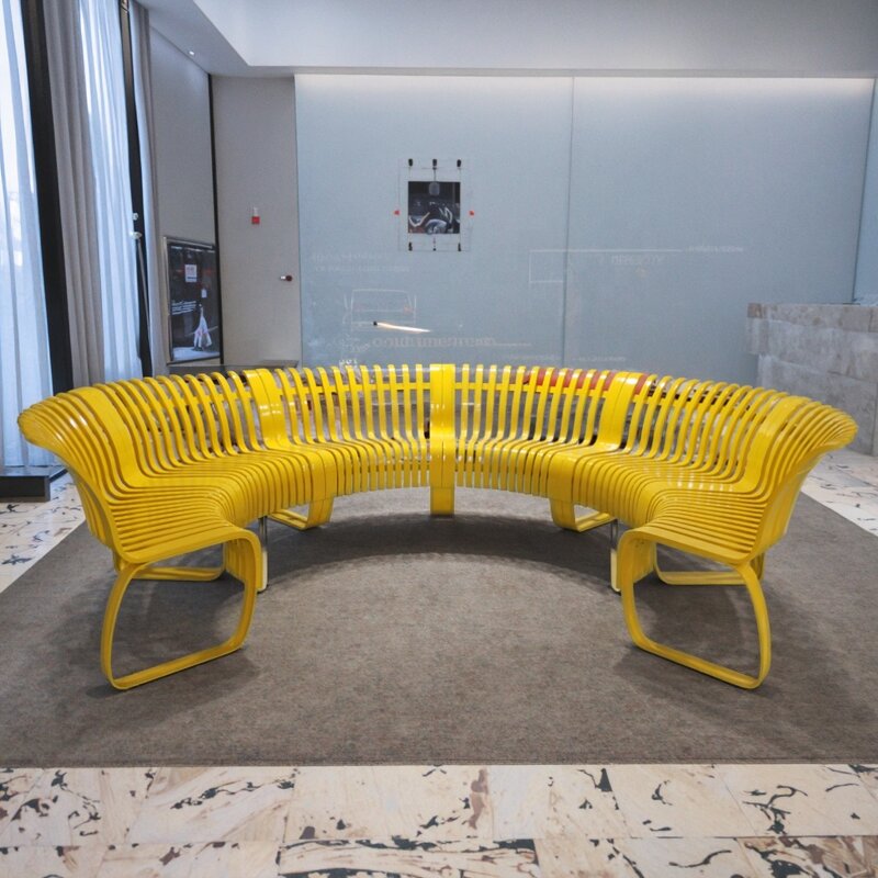 Modular Bench Manufacturer - OEM Durable Stainless Steel Backrest Modern for Hospital Hotel Train Station