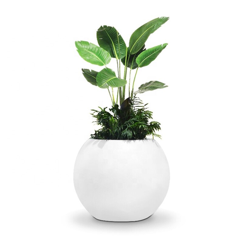 Resin Planter Pots Supplier - OEM High Quality Customizable Colorful Sphere for Plants Tree Nursery