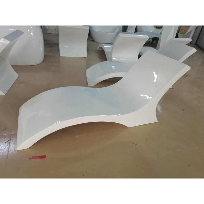 Swimming Pool Lounge Chair Factory - OEM Durable Waterproof Fiberglass Recliner for Outdoor Garden Patio Beach