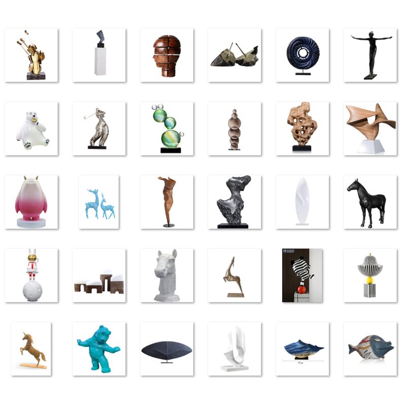 Abstract Animal Sculpture Manufacturer - OEM Customizable Red Handmade Resin Fiberglass Deer Statues Angel