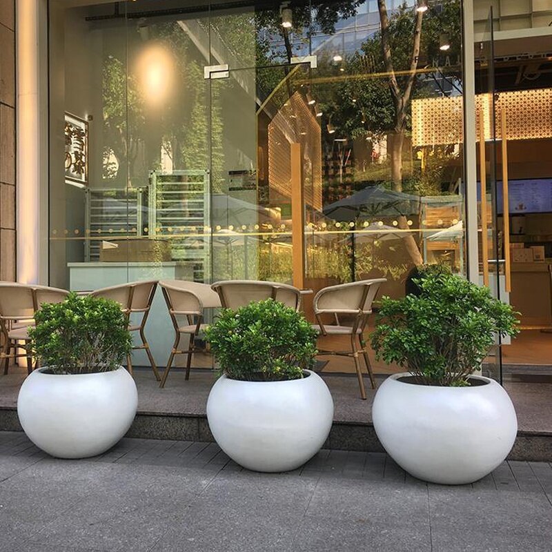 Resin Planter Pots Supplier - OEM High Quality Customizable Colorful Sphere for Plants Tree Nursery