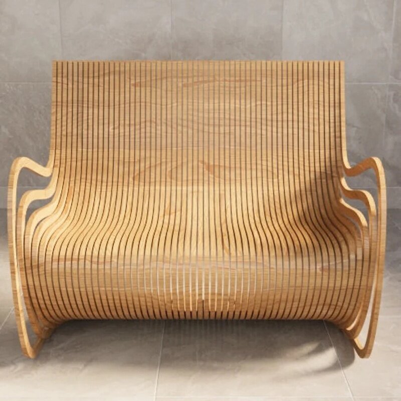 Reclining Sofa Factory - OEM Premium Modern Parametric Wavy Wood Ergonomic High Back for Hotels