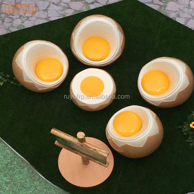 Garden Furniture Set Manufacturer - OEM Creative Egg Shell Pato Unique Fiberglass for Dining Coffee Table
