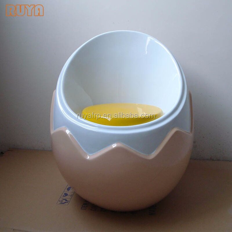 Fiberglass Dining Chairs Manufacturer - OEM Modern Eggshell Coffee Shop Design Glazed Cool Seater Table Set