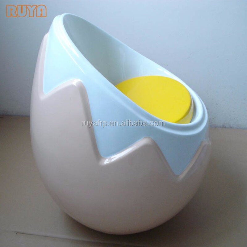 Fiberglass Dining Chairs Manufacturer - OEM Modern Eggshell Coffee Shop Design Glazed Cool Seater Table Set