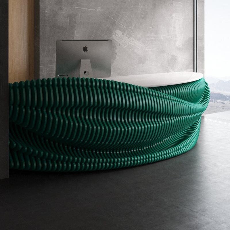 Reception Desk Factory - OEM Custom Modern Design Solid Wood for Hotels Schools Commercial Lobby Storage