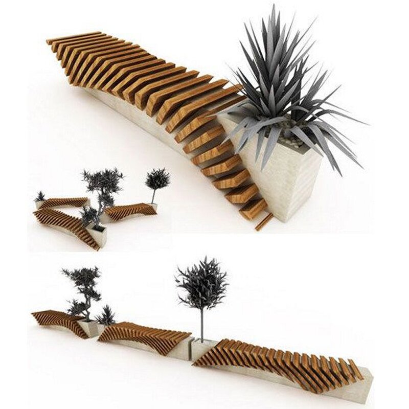 Cast Iron Bench Supplier - OEM Modern Urban Flower Planter with Anti-Corrosion for Park Outdoor Patio