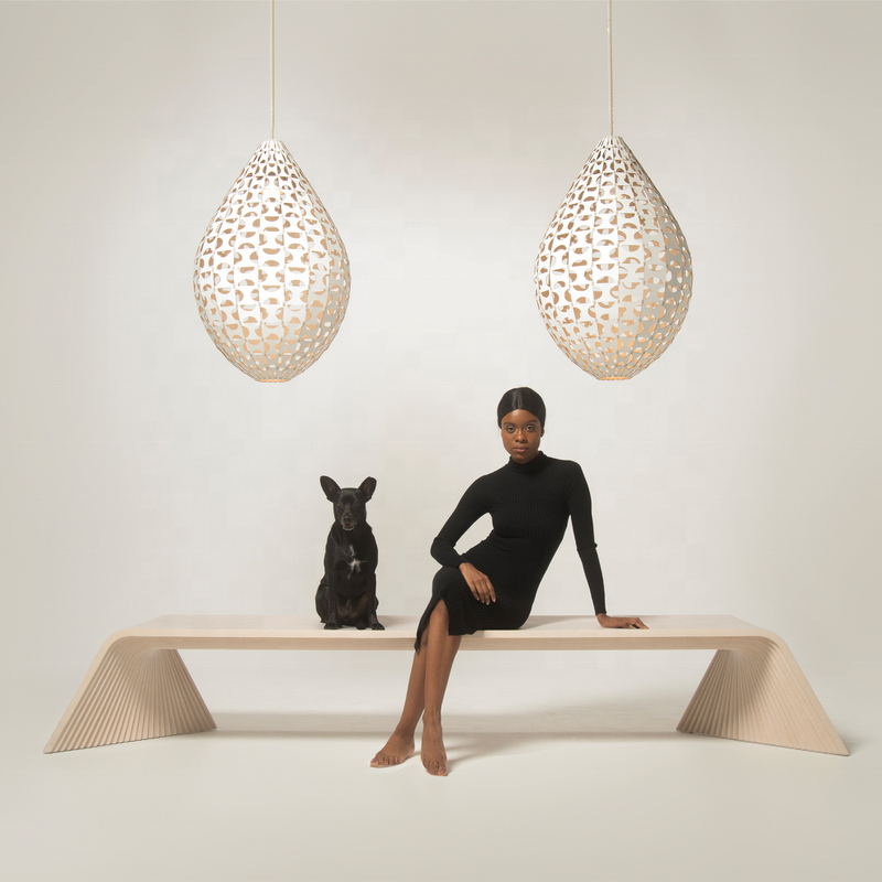 Long Bench Factory - OEM Modern Parametric Solid Wood Artistic for Hospital Outdoor Public Waiting