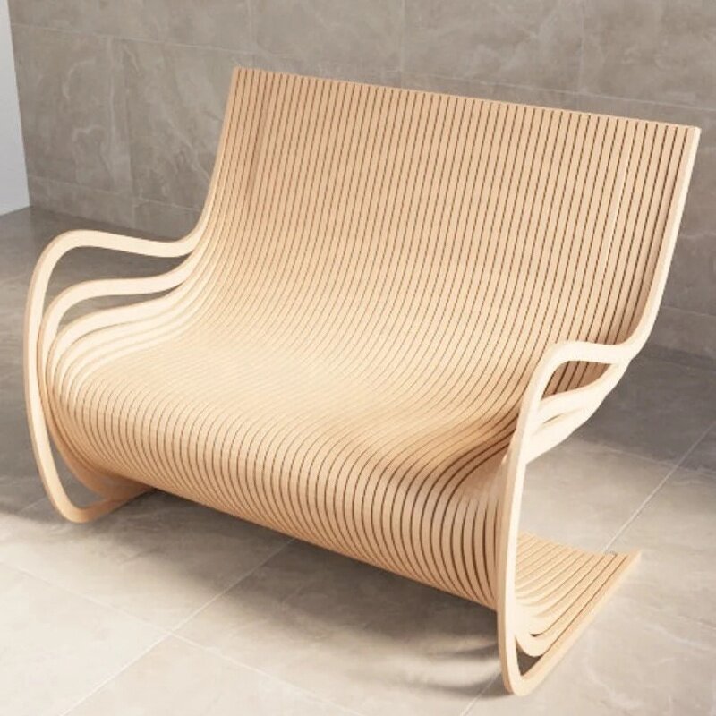 Reclining Sofa Factory - OEM Premium Modern Parametric Wavy Wood Ergonomic High Back for Hotels