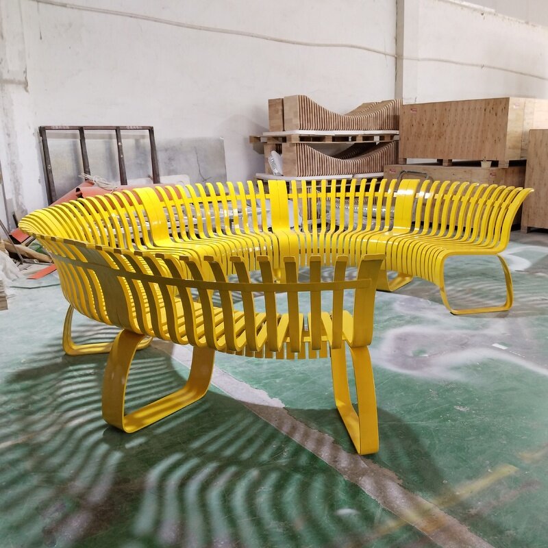 Modular Bench Manufacturer - OEM Durable Stainless Steel Backrest Modern for Hospital Hotel Train Station