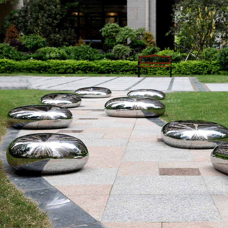 Stainless Steel Bench Manufacturer - OEM Stone Shape Durable Metal for Shopping Mall Lobby Reception