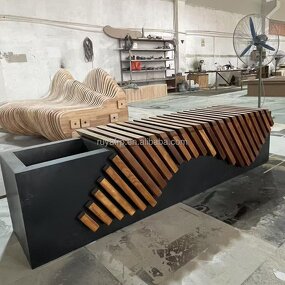 Cast Iron Bench Supplier - OEM Modern Urban Flower Planter with Anti-Corrosion for Park Outdoor Patio