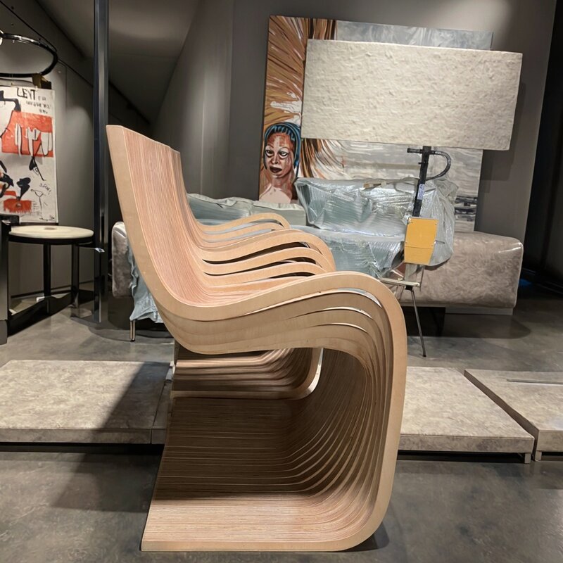 Contour Chair Manufacturer - OEM Ergonomic Organic Biomorphic Grain Mapping Carbonized Single Seater