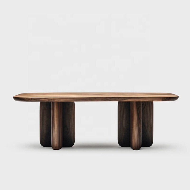 Dining Table Manufacturer - OEM Italian Minimalist Solid Wood Walnut Desk for Home Office