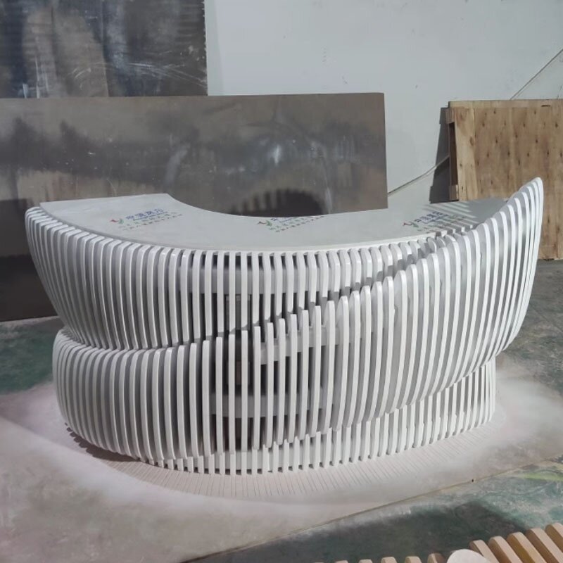 Reception Desk Factory - OEM Custom Modern Design Solid Wood for Hotels Schools Commercial Lobby Storage