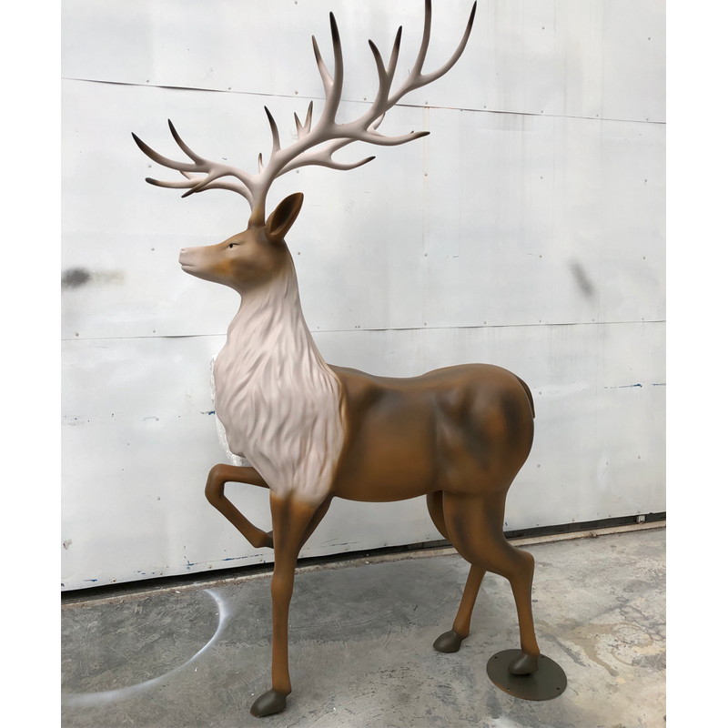 Realistic Animal Sculptures Factory - OEM Equal Scale Deer Elk Ornaments for Home Decoration Parks