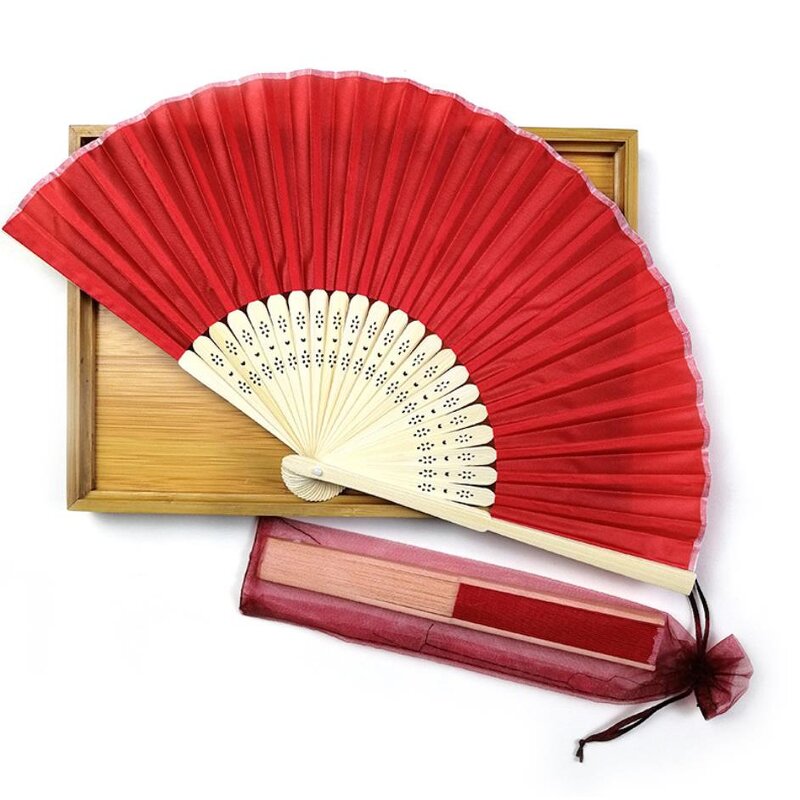 Personalized Wedding Hand Fan Supplier - for Guest Custom Logo Silk