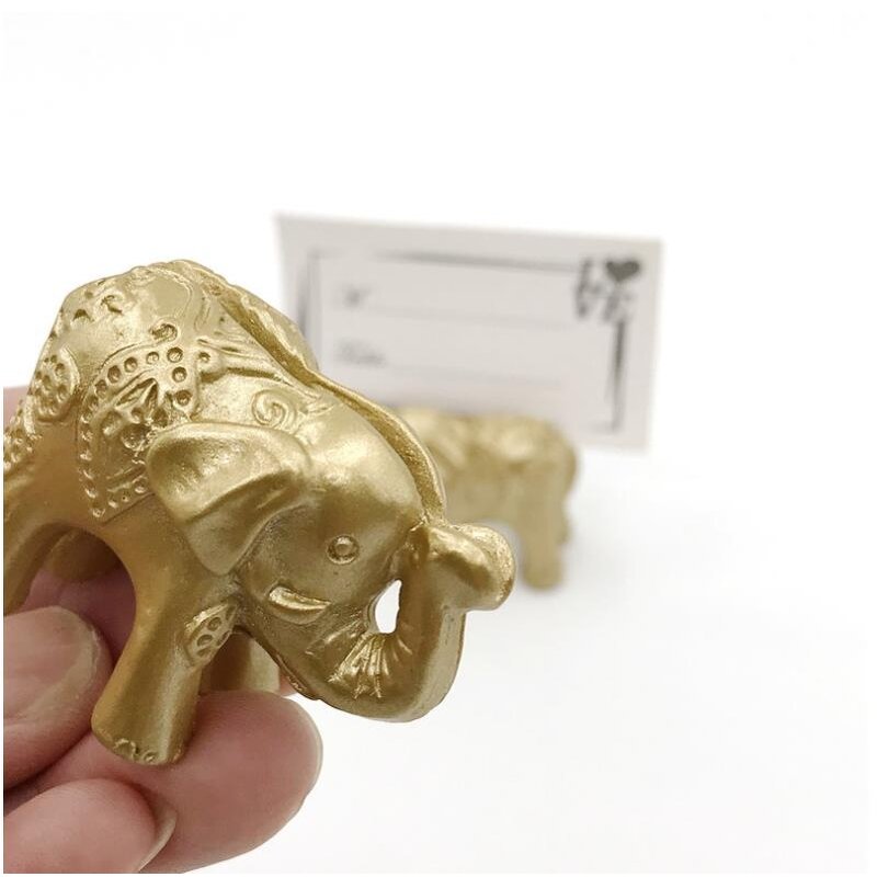 Lucky Elephant Place Card Holder Supplier - Golden Name Number Table