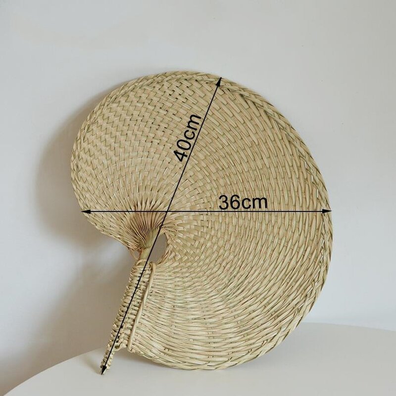 Natural Bamboo Handheld Fan Supplier - Traditional Craft Raffia Palm Leaf
