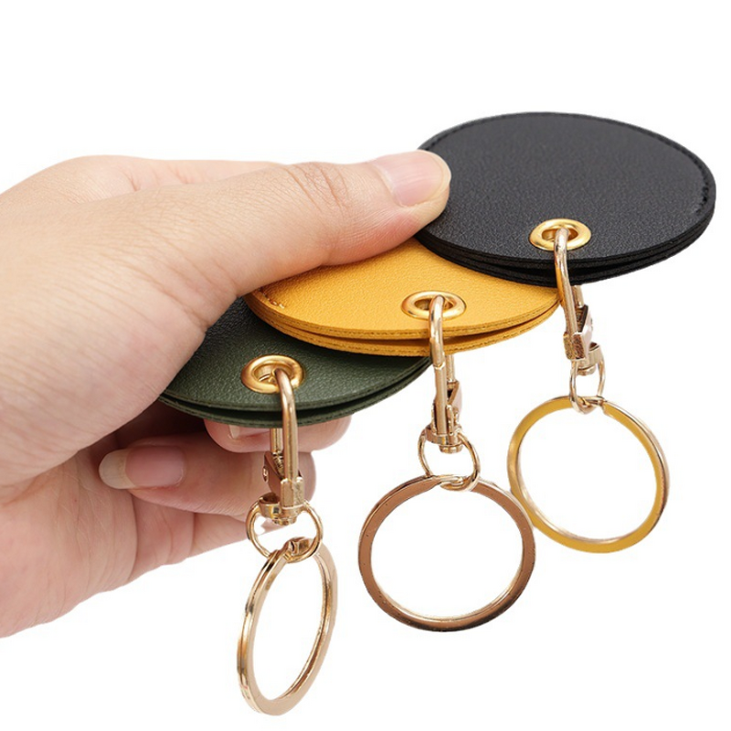 PU Leather Keychain Manufacturer - Custom Logo Heart-Shaped Light Bag