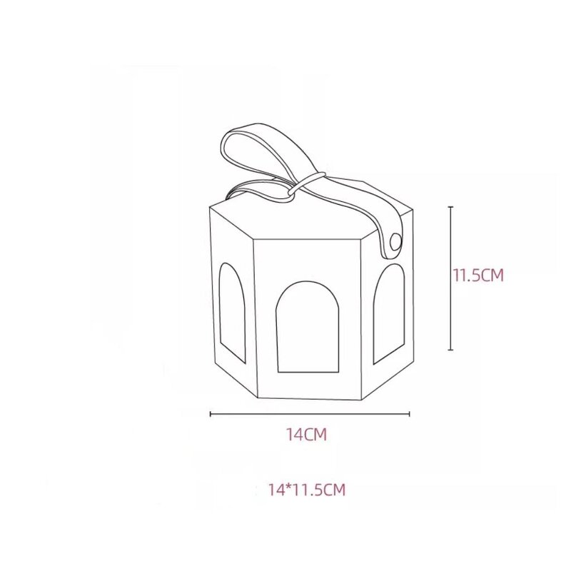 Gift Sweet Candy Box Factory - Carousel Hexagon Handle Paper for Baby