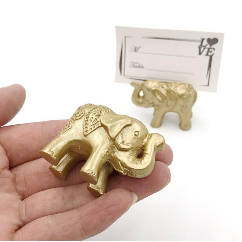 Lucky Elephant Place Card Holder Supplier - Golden Name Number Table