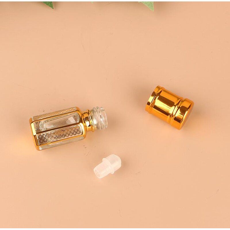 Octagon Glass Roll on Bottle Factory - 3-12ml Arabic Attar Gold Hot