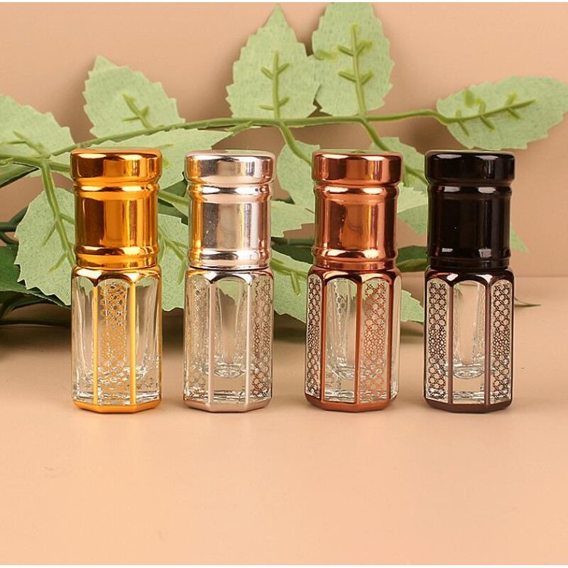 Octagon Glass Roll on Bottle Factory - 3-12ml Arabic Attar Gold Hot
