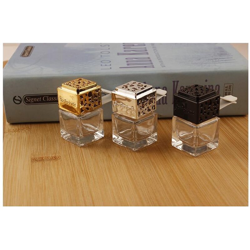 Transparent Perfume Bottle Supplier - 8ml Square Vent Clip Empty Car