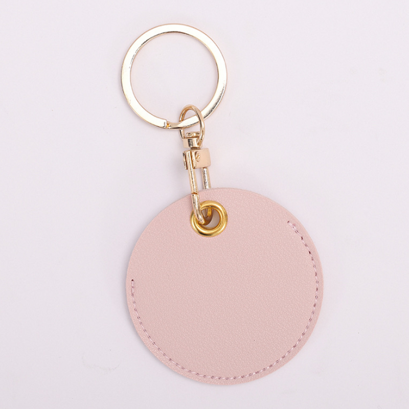 PU Leather Keychain Manufacturer - Custom Logo Heart-Shaped Light Bag